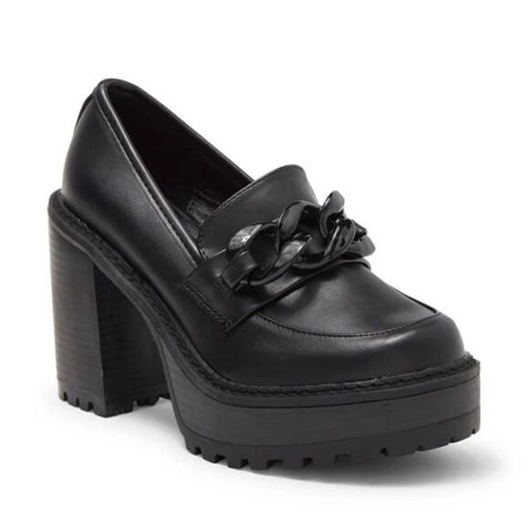 Madden Girl Shoes - New! MADDEN GIRL Women's Kappie Platform Lug Sole Loafer Black Size 8.5